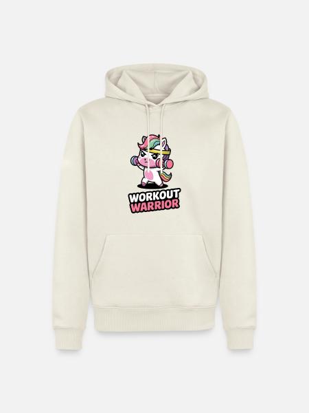 Workout Krieger - Männer Premium Bio Hoodie - Naturweiß