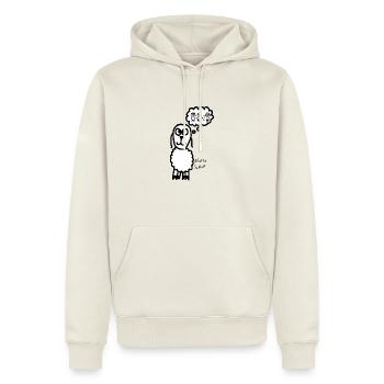 Mathe ScHoF - Männer Premium Bio Hoodie - Naturweiß - Vorne - Nico (187cm)