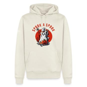 Erschrecke einen Spuk! - Männer Premium Bio Hoodie - Naturweiß - Vorne - Nico (187cm)