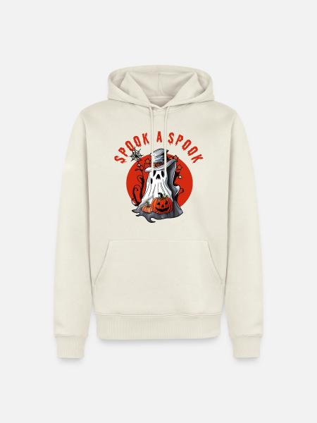 Erschrecke einen Spuk! - Männer Premium Bio Hoodie - Naturweiß