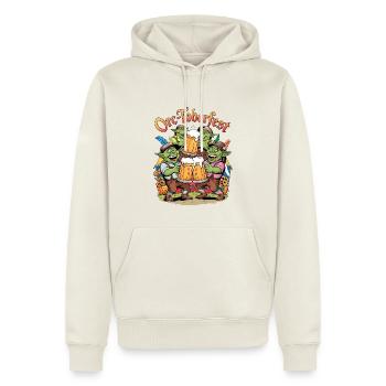 Orc-toberfest - Sweat à capuche Premium bio Homme - blanc cassé - Devant - Nico (187cm)
