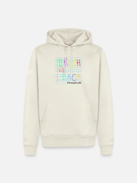 Bruh We Back Enseignants - Männer Premium Bio Hoodie - Naturweiß