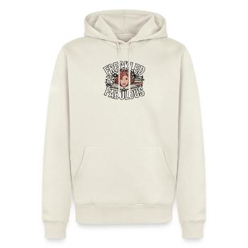 Sommersprossige & Fabelhafte Bücherkönigin - Männer Premium Bio Hoodie - Naturweiß - Vorne - Nico (187cm)