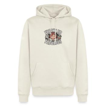 Sommersprossige & Fabelhafte Bücherkönigin - Männer Premium Bio Hoodie - Naturweiß - Vorne - Nico (187cm)