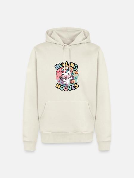 Heilende Hufe - Männer Premium Bio Hoodie - Naturweiß