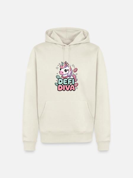 Defi Diva - Männer Premium Bio Hoodie - Naturweiß