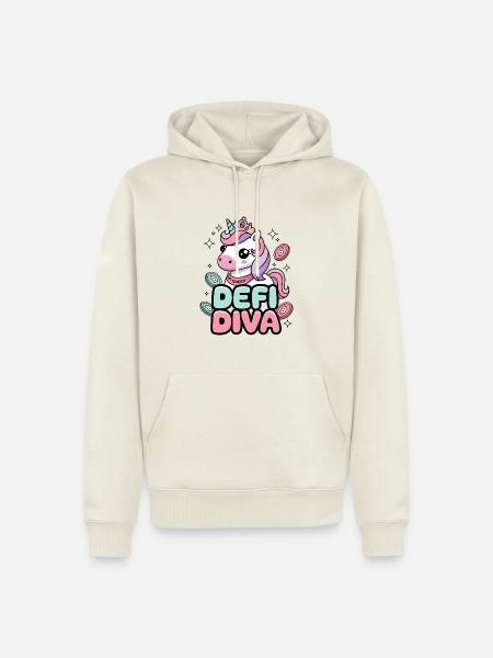 Defi Diva - Männer Premium Bio Hoodie - Naturweiß