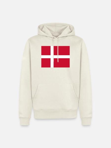 Dänemark - Männer Premium Bio Hoodie - Naturweiß