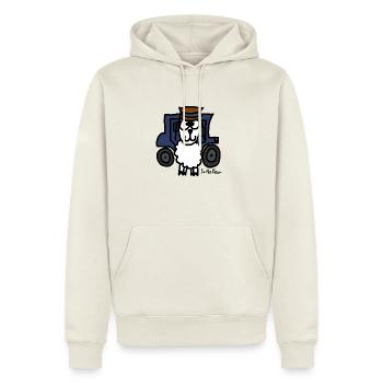 ScHoFeur - Männer Premium Bio Hoodie - Naturweiß - Vorne - Nico (187cm)