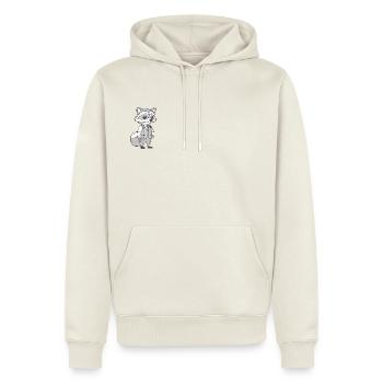Geschäftiger Fuchs - Männer Premium Bio Hoodie - Naturweiß - Vorne - Nico (187cm)