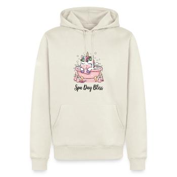 Spa Day Bliss. - Men’s Premium Organic Hoodie - off white - Front - Nico (187cm)