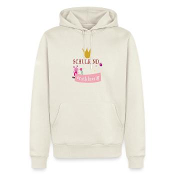 Schulkind erstklassig - Männer Premium Bio Hoodie - Naturweiß - Vorne - Nico (187cm)