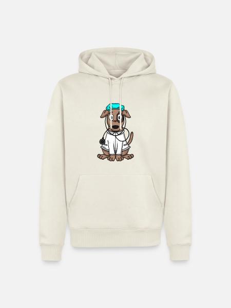 Dog Doctor - Men’s Premium Organic Hoodie - off white