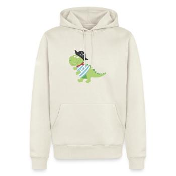 Dino Pirat Piratenkostüm Halloween Karneval Jungen - Männer Premium Bio Hoodie - Naturweiß - Vorne - Nico (187cm)