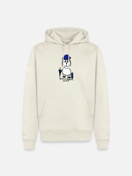 British English ScHoF - Männer Premium Bio Hoodie - Naturweiß