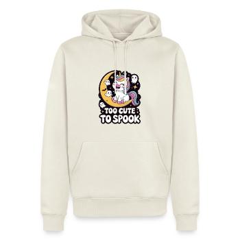 Trop mignon pour effrayer - Sweat à capuche Premium bio Homme - blanc cassé - Devant - Nico (187cm)