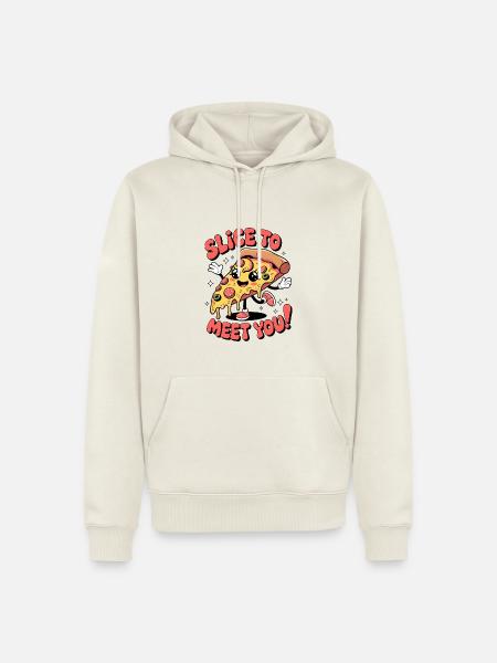 Slice To Meet You! - Men’s Premium Organic Hoodie - off white