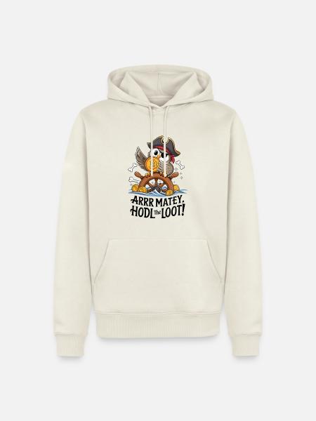 Hodl Die Beute! - Männer Premium Bio Hoodie - Naturweiß
