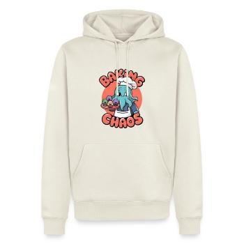 Baking Chaos - Men’s Premium Organic Hoodie - off white - Front - Nico (187cm)