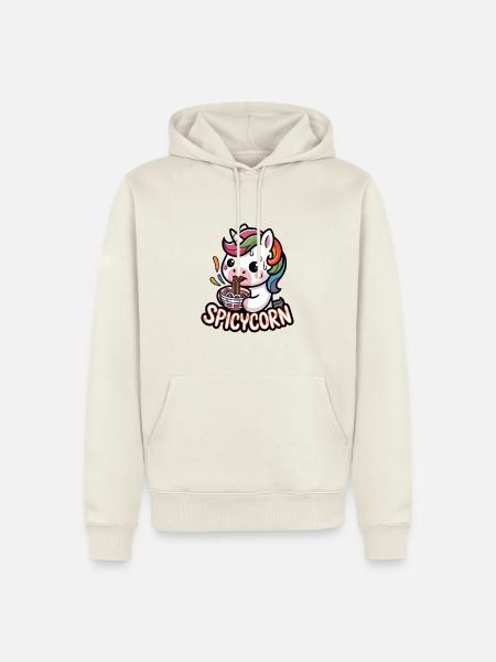 Spicycorn - Männer Premium Bio Hoodie - Naturweiß