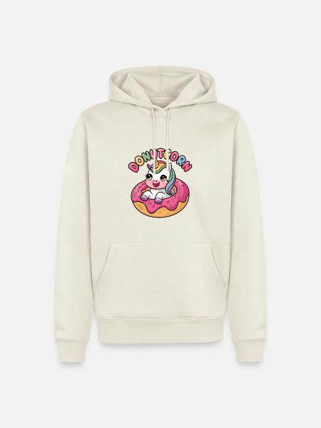 Maïs de beignet - Sweat à capuche Premium bio Homme - blanc cassé