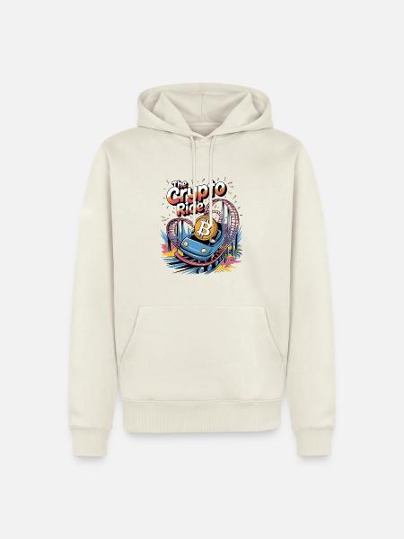 Die Krypto-Fahrt - Männer Premium Bio Hoodie - Naturweiß