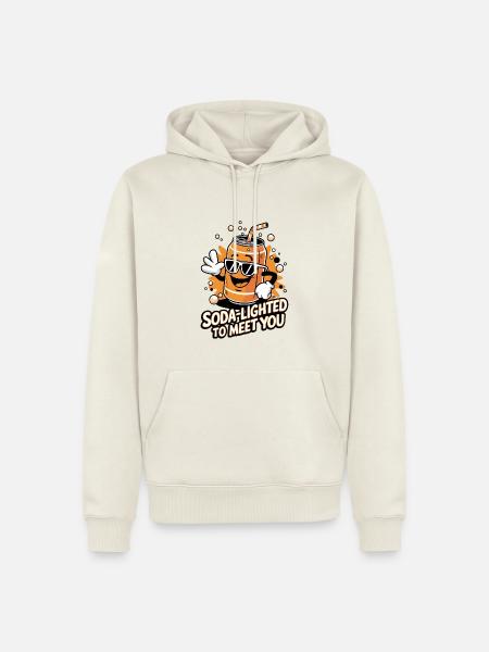 Soda-Lighted To Meet You - Men’s Premium Organic Hoodie - off white
