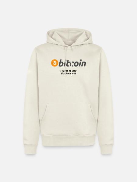 Fixthemoney - Männer Premium Bio Hoodie - Naturweiß