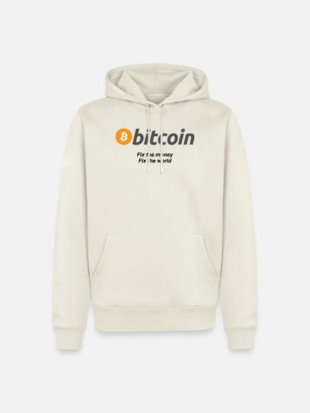 Fixthemoney - Männer Premium Bio Hoodie - Naturweiß