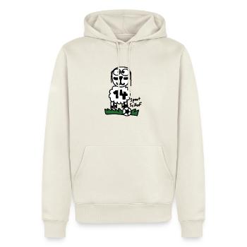 Sport ScHoF - Männer Premium Bio Hoodie - Naturweiß - Vorne - Nico (187cm)