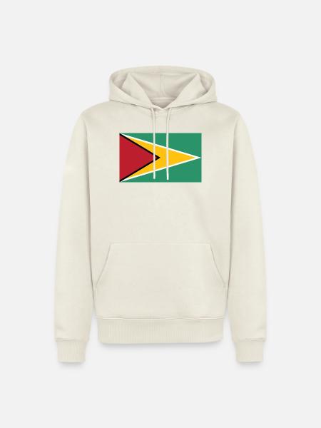 Guyana - Männer Premium Bio Hoodie - Naturweiß