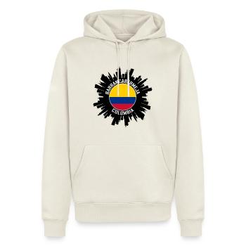 Barrancabermeja Skyline Kolumbien Flagge Reiseziel - Männer Premium Bio Hoodie - Naturweiß - Vorne - Nico (187cm)