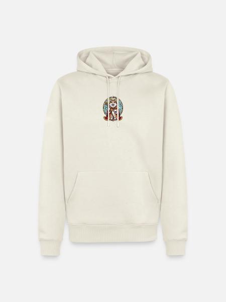Heilige Pfote - Männer Premium Bio Hoodie - Naturweiß