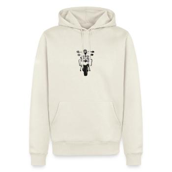Mod Scooter - Männer Premium Bio Hoodie - Naturweiß - Vorne - Nico (187cm)
