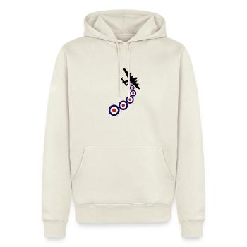 Lancaster Mod - Männer Premium Bio Hoodie - Naturweiß - Vorne - Nico (187cm)
