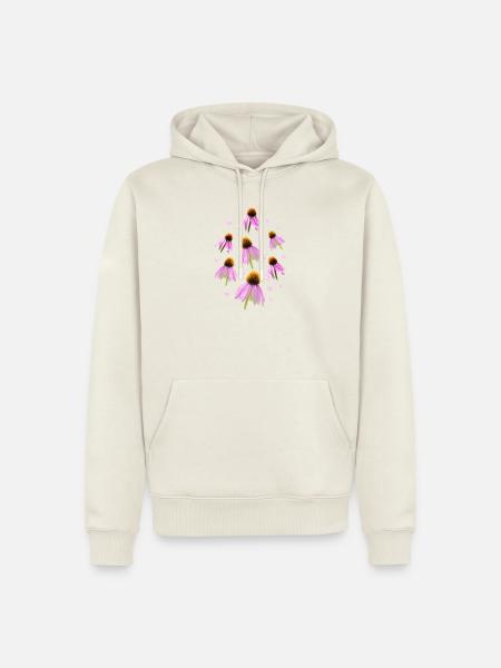Sonnenhut Coneflower - Männer Premium Bio Hoodie - Naturweiß