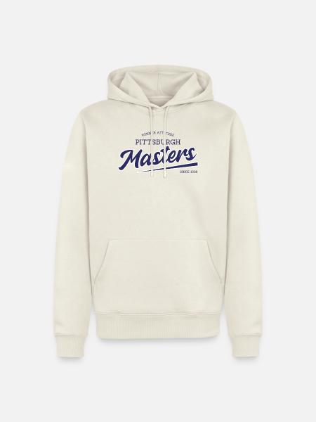 Pittsburgh Masters Script Logo - Männer Premium Bio Hoodie - Naturweiß