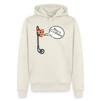 Frohe Weihnachten Golf - Männer Premium Bio Hoodie - Naturweiß - Vorne - Nico (187cm)