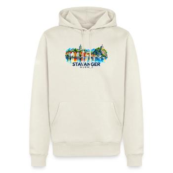 Stavanger - Norway - Norge - Norwegen - Skandinavi - Männer Premium Bio Hoodie - Naturweiß - Vorne - Nico (187cm)