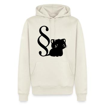 Katzen Gesetze Jura Studium - Männer Premium Bio Hoodie - Naturweiß - Vorne - Nico (187cm)