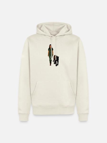 Panther - Männer Premium Bio Hoodie - Naturweiß