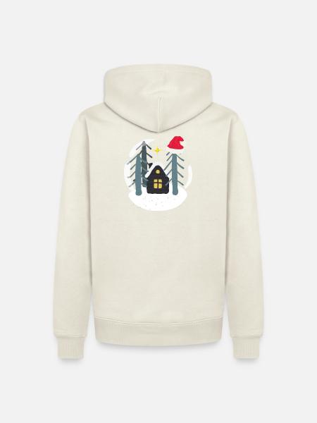 Winterzeit Weihnachtszeit - Männer Premium Bio Hoodie - Naturweiß