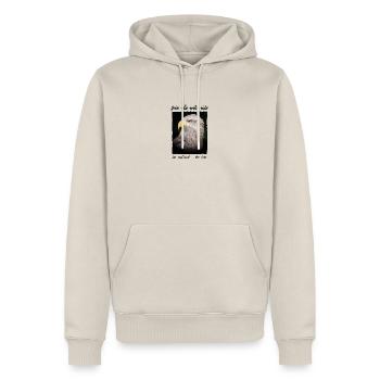 Steinadler - Join the wild side - Fotoprint - Männer Premium Bio Hoodie - Beige - Vorne - Thijin (182cm)