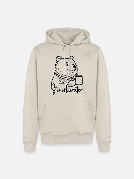 Steuerberater Bär Kaffeetasse Kaffee Steuerbärater - Männer Premium Bio Hoodie - Beige