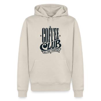 Coffee Club - Männer Premium Bio Hoodie - Beige - Vorne - Thijin (182cm)