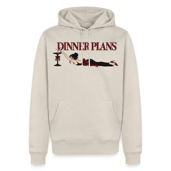 Dinner Plans Martini Girl - Männer Premium Bio Hoodie - Beige - Vorne - Thijin (182cm)