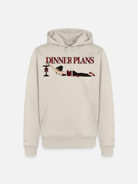Dinner Plans Martini Girl - Männer Premium Bio Hoodie - Beige