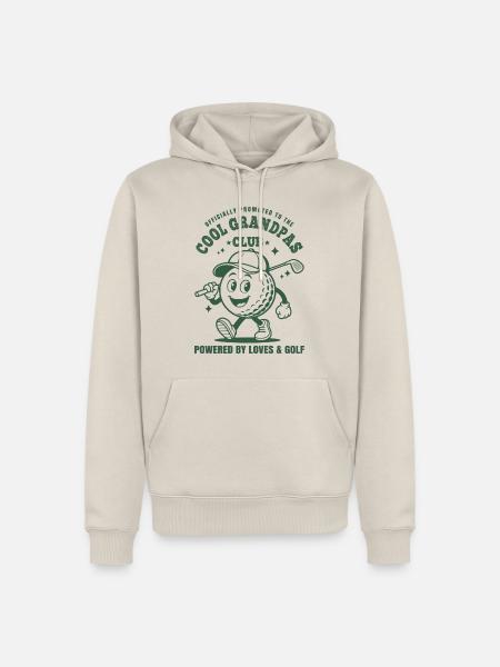 Cool Grandpas Club Golf - Männer Premium Bio Hoodie - Beige