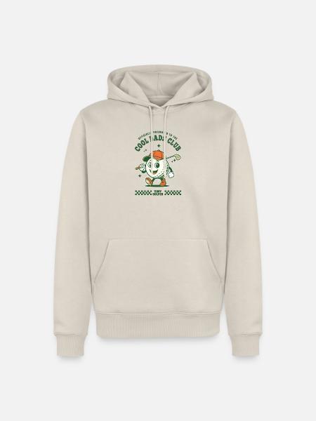 Golf-Papa-Sohn-Duo - Männer Premium Bio Hoodie - Beige