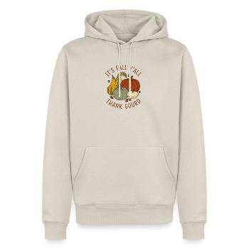 Es ist Herbst, danke dem Kalebass, lustiges Herbstwortspiel. - Männer Premium Bio Hoodie - Beige - Vorne - Thijin (182cm)